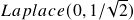  Laplace(0, 1/ \sqrt{2}) 