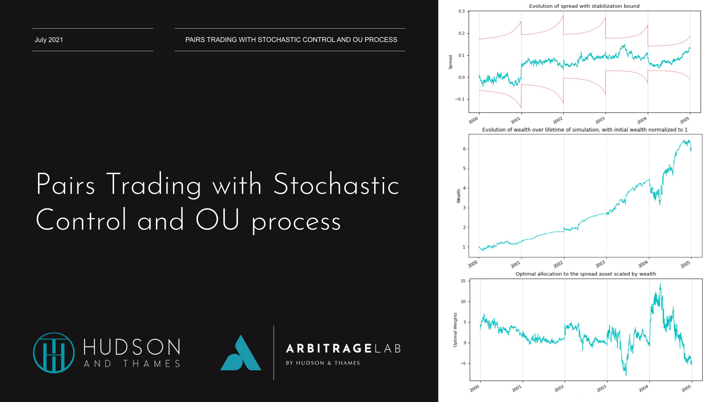 Pairs Trading with Stochastic Control and OU process